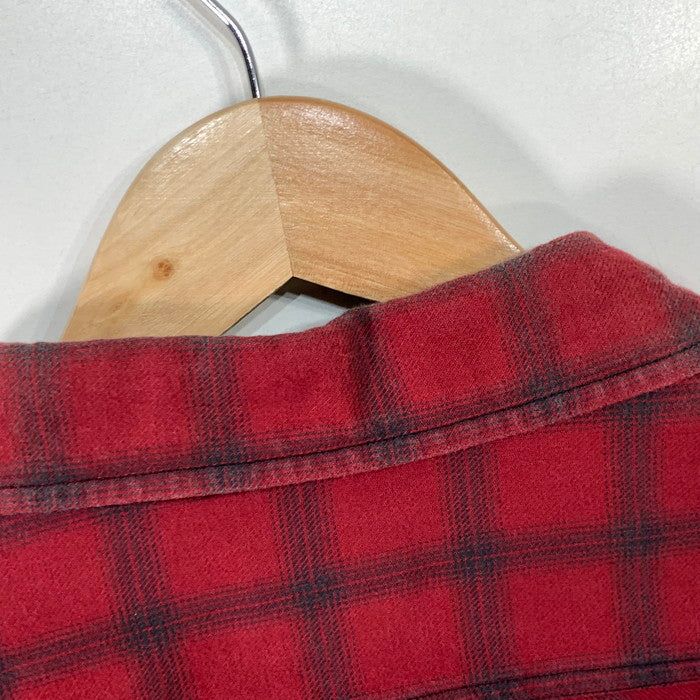 【中古品】【メンズ】 COLIMBO TRIBOROUGH TRAP TOOLS CHECK SHIRT 長袖チェックシャツ ブランド 古着 145-260228-gm-13-fuz サイズ：15 カラー：レッド 万代Net店