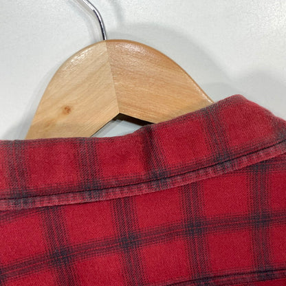 【中古品】【メンズ】 COLIMBO TRIBOROUGH TRAP TOOLS CHECK SHIRT 長袖チェックシャツ ブランド 古着 145-260228-gm-13-fuz サイズ：15 カラー：レッド 万代Net店