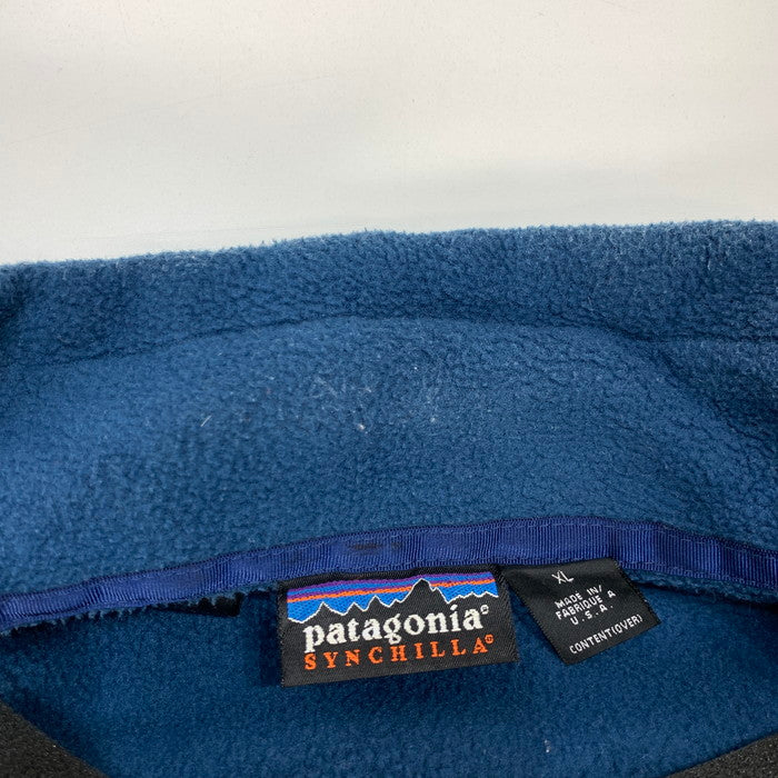 【中古品】【メンズ】 patagonia パタゴニア USA製 SYNCHILLA FLEECE JACKET シンチラ フリースジャケット アウター ブランド 古着 144-260404-gm-15-fuz サイズ：XL カラー：ブルー 万代Net店