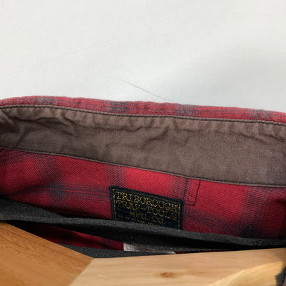【中古品】【メンズ】 COLIMBO TRIBOROUGH TRAP TOOLS CHECK SHIRT 長袖チェックシャツ ブランド 古着 145-260228-gm-13-fuz サイズ：15 カラー：レッド 万代Net店