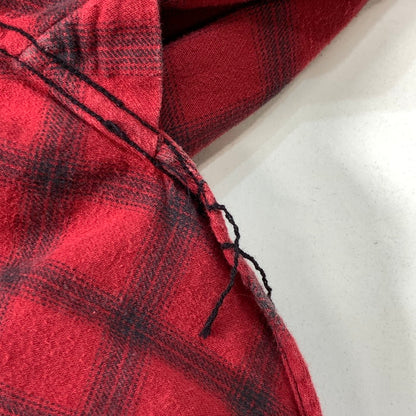 【中古品】【メンズ】 COLIMBO TRIBOROUGH TRAP TOOLS CHECK SHIRT 長袖チェックシャツ ブランド 古着 145-260228-gm-13-fuz サイズ：15 カラー：レッド 万代Net店