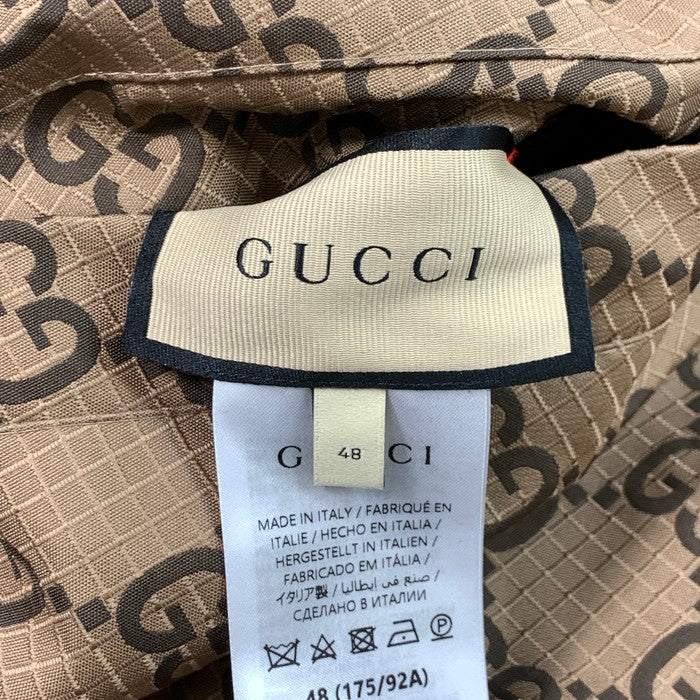 【中古品】【メンズ】 GUCCI グッチ 722511 ZALX2 REVERSIBLE GG CANVAS JACKET リバーシブルGGキャンバスジャケット アウター ブランド 古着 141-260124-gm-06-fuz サイズ：48 カラー：ブラック ベージュ 万代Net店