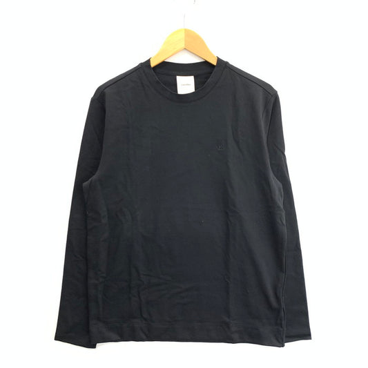 【中古美品】【メンズ】 CALVIN KLEIN カルバン・クライン ロングスリーブロックコットンクルーネックTシャツ 長袖 ブランド 古着 141-260314-gm-42-fuz サイズ：S カラー：ブラック 万代Net店