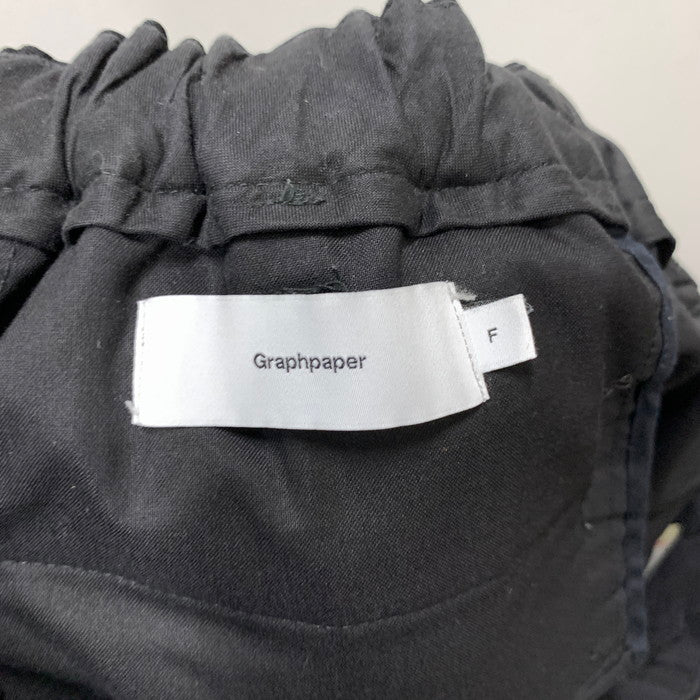【中古品】【メンズ】 GRAPHPAPER GM223-40052B SCALE OFF WOOL TAPERED SLACKS ウールテーパードスラックス パンツ ボトムス ブランド 古着 151-250927-gm-05-fuz サイズ：F カラー：ブラック 万代Net店