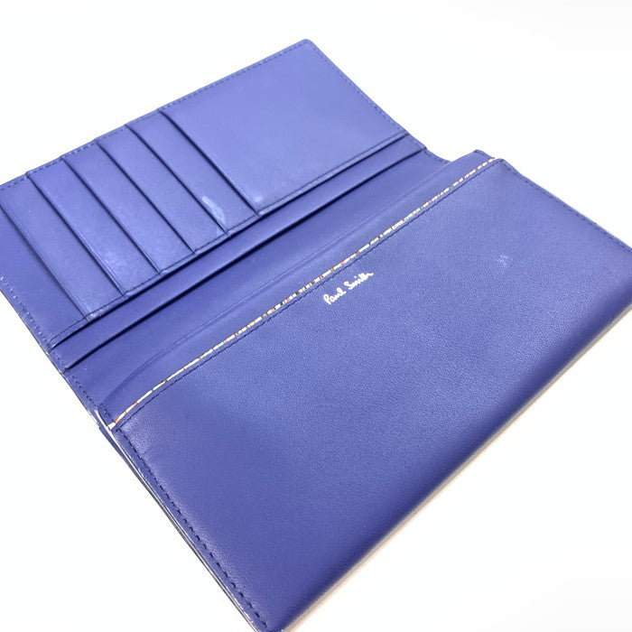 【中古美品】【メンズ】 ポール・スミス 長財布 ブランド 財布 ウォレット 200-250621-gm-28-fuz カラー：ブルー 万代Net店