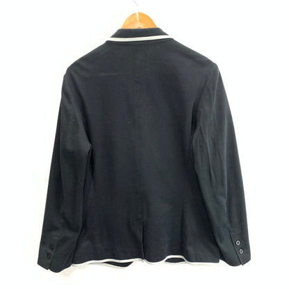 【中古品】【メンズ】 FRED PERRY フレッドペリー コットン テーラードジャケット アウター ブランド 古着 141-260315-gm-23-fuz サイズ：L カラー：ブラック 万代Net店