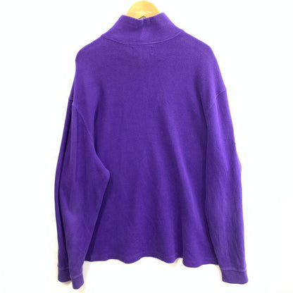 【中古品】【メンズ】 Polo by Ralph Lauren ポロバイラルフローレン SWEATSHIRT ハーフジップ スウェット ブランド 古着 145-260228-gm-02-fuz サイズ：XXL カラー：パープル 万代Net店