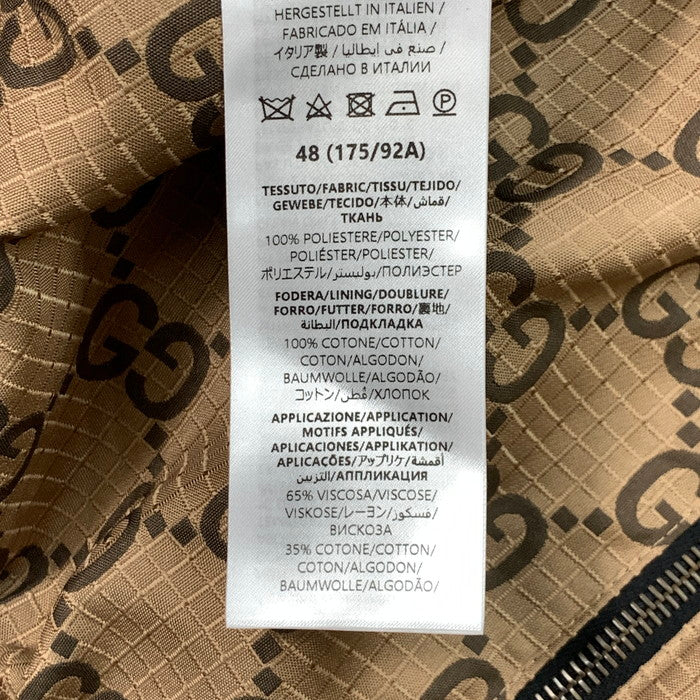 【中古品】【メンズ】 GUCCI グッチ 722511 ZALX2 REVERSIBLE GG CANVAS JACKET リバーシブルGGキャンバスジャケット アウター ブランド 古着 141-260124-gm-06-fuz サイズ：48 カラー：ブラック ベージュ 万代Net店