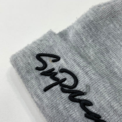 【中古品】【メンズ】 Supreme シュプリーム 18AW CLASSIC SCRIPT BEANIE ビーニー ニット帽 ブランド 帽子 185-260314-gm-21-fuz サイズ：F カラー：グレー 万代Net店
