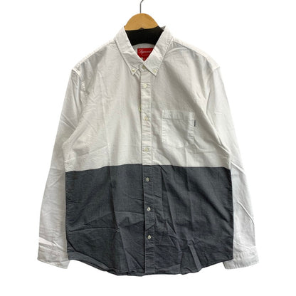 【中古美品】【メンズ】 Supreme シュプリーム SPLIT OXFORD 2TONE SHIRT 長袖シャツ ブランド 古着 149-251108-gm-16-fuz サイズ：XL カラー：ホワイト グレー 万代Net店