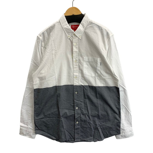 【中古美品】【メンズ】 Supreme シュプリーム SPLIT OXFORD 2TONE SHIRT 長袖シャツ ブランド 古着 149-251108-gm-16-fuz サイズ：XL カラー：ホワイト グレー 万代Net店