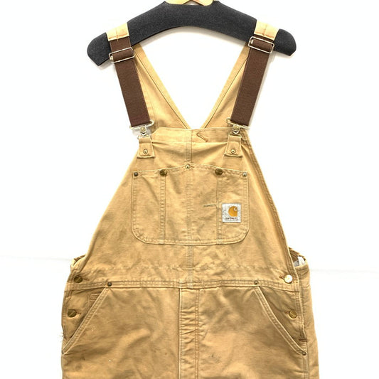 【中古品】【メンズ】 Carhartt カーハート オールインワン オーバーオール つなぎ トップス ブランド 古着 145-250427-gm-24-fuz サイズ：不明 カラー：ベージュ 万代Net店