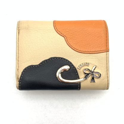 【中古品】【メンズ】 ANNASUI 3つ折り財布 ブランド ウォレット 猫 201-260418-gm-22-fuz カラー：ベージュ 万代Net店