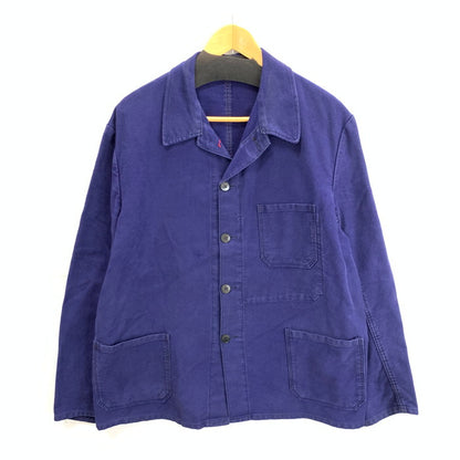 【中古品】【メンズ】 USED ユーロワークジャケット ミリタリー アウター 古着 145-260404-gm-18-fuz サイズ：54 カラー：ブルー 万代Net店