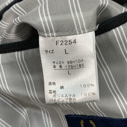 【中古品】【メンズ】 FRED PERRY フレッドペリー コットン テーラードジャケット アウター ブランド 古着 141-260315-gm-23-fuz サイズ：L カラー：ブラック 万代Net店