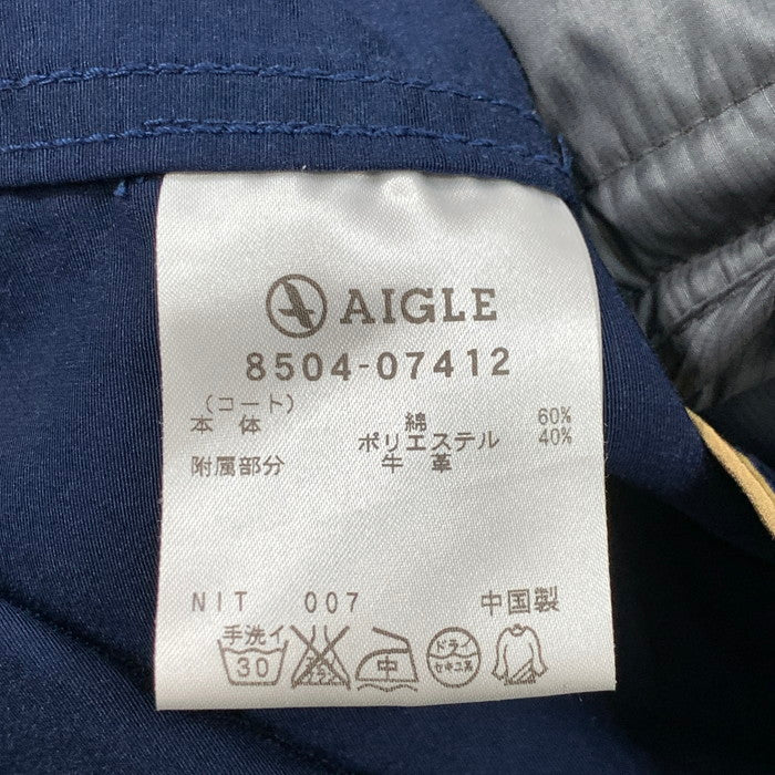 【中古品】【メンズ】 AIGLE エーグル 8504-07412 QUILTING LINER MODS COAT キルティングライナー モッズコート ブランド 古着 144-260307-gm-26-fuz サイズ：S カラー：ネイビー 万代Net店