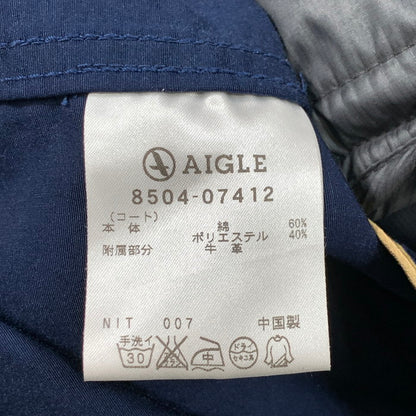 【中古品】【メンズ】 AIGLE エーグル 8504-07412 QUILTING LINER MODS COAT キルティングライナー モッズコート ブランド 古着 144-260307-gm-26-fuz サイズ：S カラー：ネイビー 万代Net店