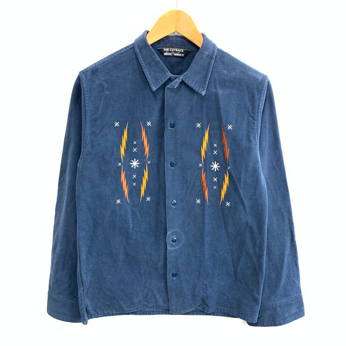 【中古品】【メンズ】 THE CUTRATE コーデュロイ長袖シャツ トップス ブランド 古着 145-251228-gm-47-fuz サイズ：M カラー：ブルー 万代Net店