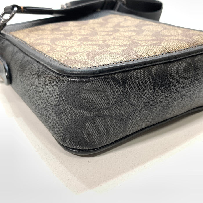 【中古品】【レディース】 COACH コーチ ショルダーバッグ ブランド カバン 180-251207-gm-06-fuz カラー：ブラック ブラウン 万代Net店