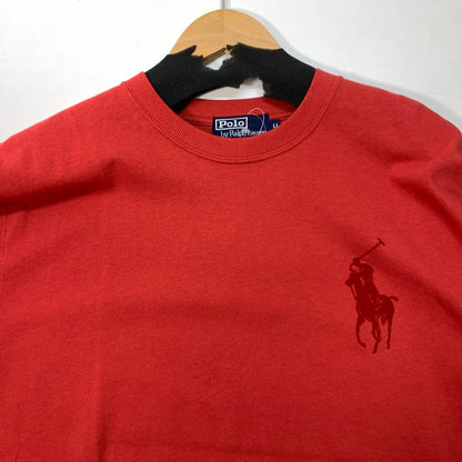 【中古美品】【メンズ】 POLO RALPH LAUREN ポロ・ラルフローレン 半袖Tシャツ ブランド 古着 147-260110-gm-01-fuz サイズ：LL カラー：レッド 万代Net店