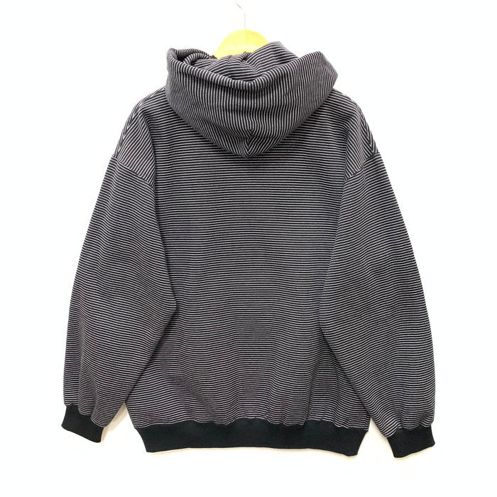 【中古美品】【メンズ】 ENNOY BORDER HOODED SWEAT スウェット トップス アウター ブランド 古着 140-250913-gm-24-fuz サイズ：L カラー：ブラック ストライプ 万代Net店
