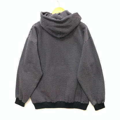 【中古美品】【メンズ】 ENNOY BORDER HOODED SWEAT スウェット トップス アウター ブランド 古着 140-250913-gm-24-fuz サイズ：L カラー：ブラック ストライプ 万代Net店
