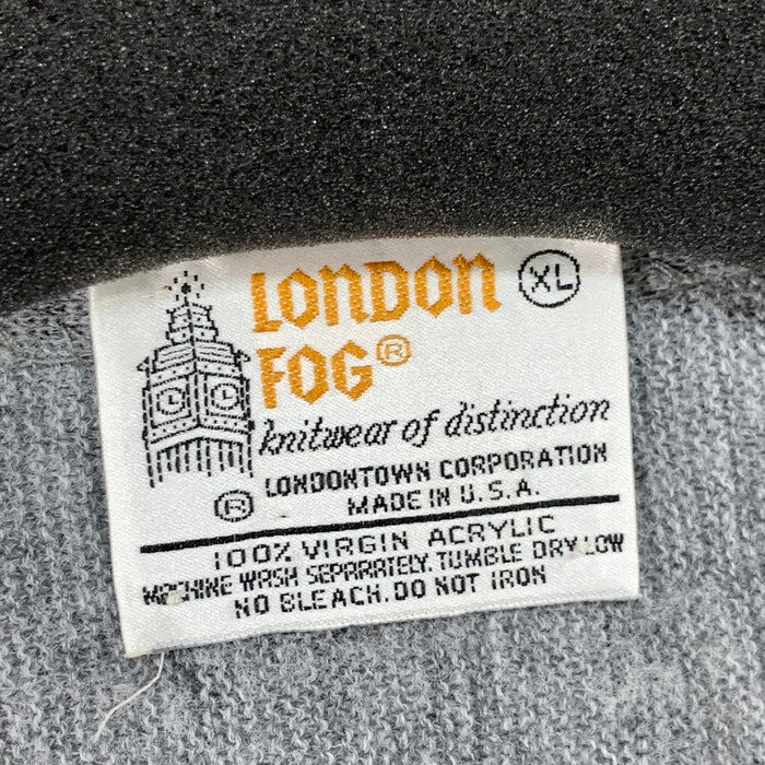 【中古品】【メンズ】 LONDON FOG 70s ウールカーディガン トップス ブランド 古着 145-260228-gm-17-fuz サイズ：XL カラー：グレー 万代Net店