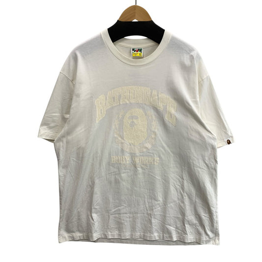 【中古品】【メンズ】 A BATHING APE アベイシングエイプ 001TEK301335M 半袖Tシャツ カットソー ブランド 古着 142-260321-gm-28-fuz サイズ：XL カラー：ホワイト 万代Net店