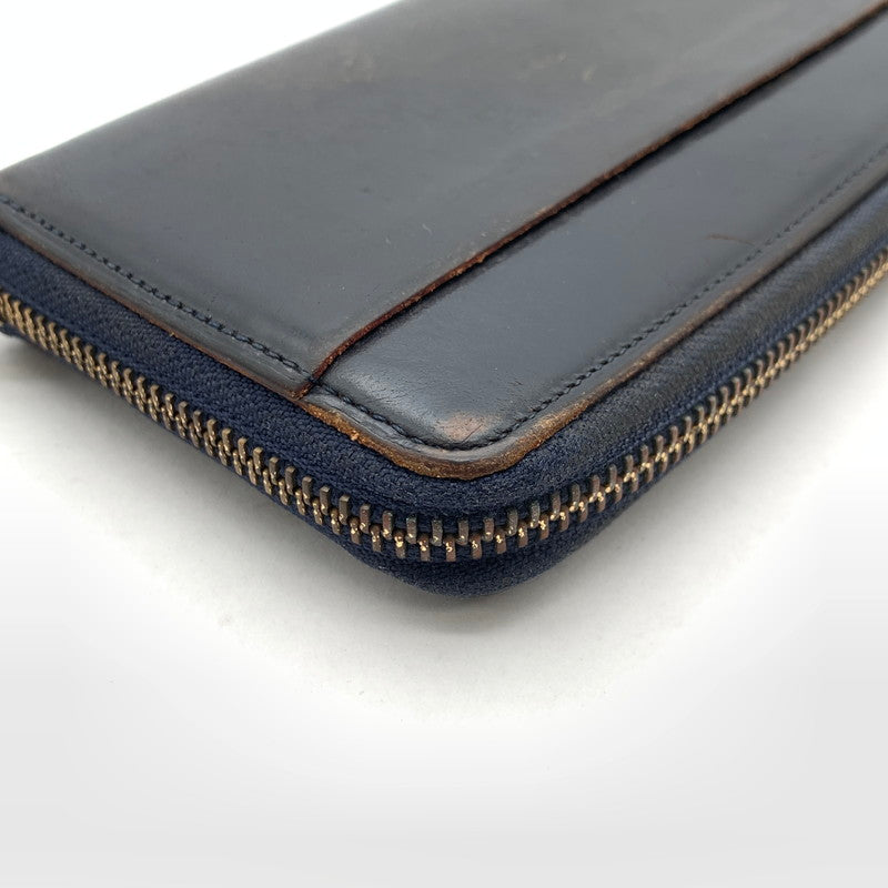 【中古品】【メンズ】 GANZO ガンゾ レザー長財布 ブランド ウォレット 200-260418-gm-23-fuz カラー：ブラック 万代Net店
