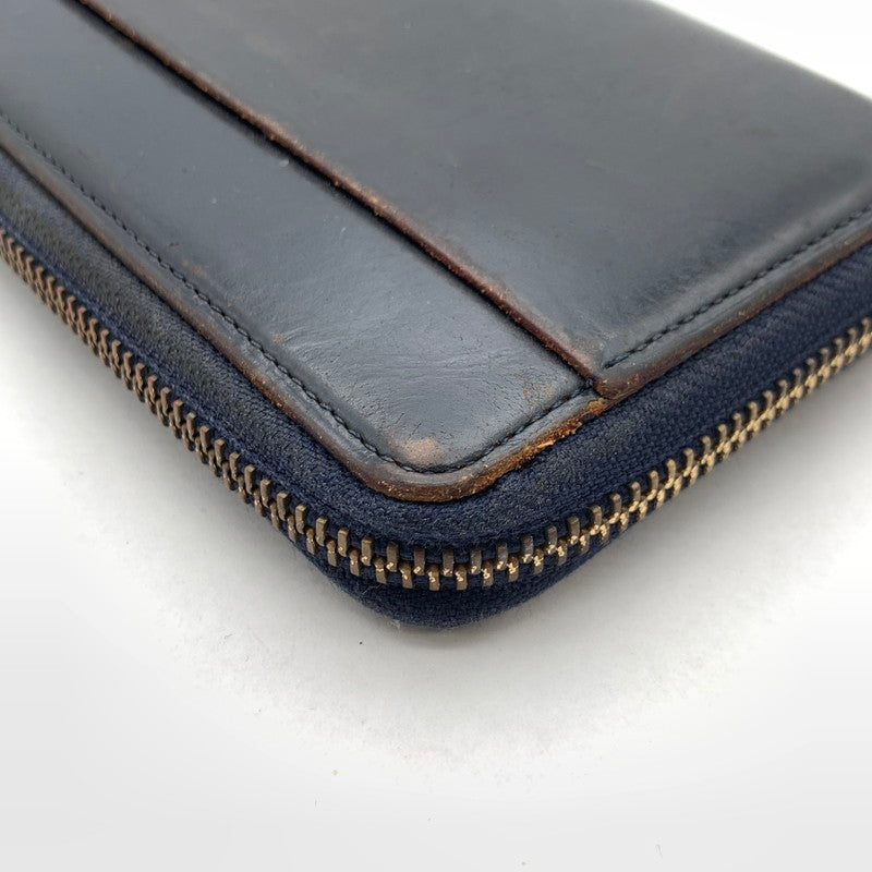 【中古品】【メンズ】 GANZO ガンゾ レザー長財布 ブランド ウォレット 200-260418-gm-23-fuz カラー：ブラック 万代Net店