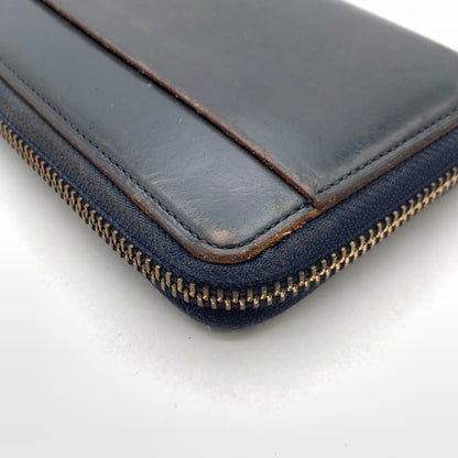 【中古品】【メンズ】 GANZO ガンゾ レザー長財布 ブランド ウォレット 200-260418-gm-23-fuz カラー：ブラック 万代Net店
