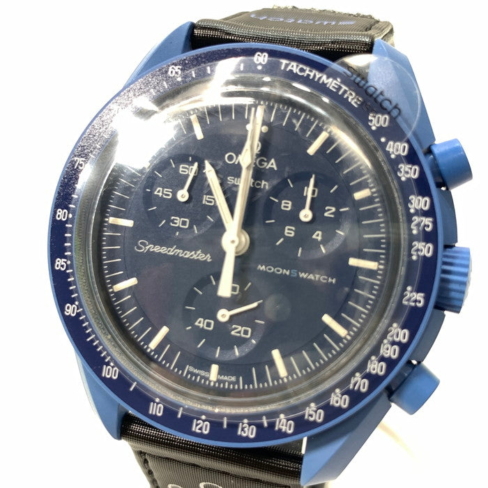 【中古品】【メンズ】 OMEGA オメガ SWATCH SO33N100 MISSION TO NEPTUNE スウォッチ 腕時計 ブランド 197-250913-gm-26-fuz カラー：ブルー 万代Net店