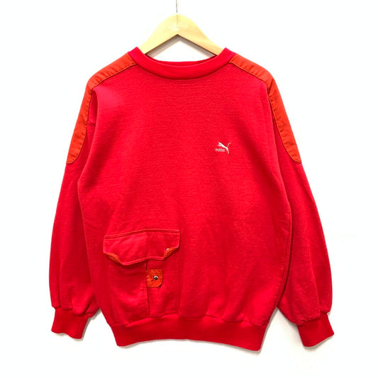 【中古品】【メンズ】 PUMA プーマ 70s スウェット トップス ブランド 古着 145-251011-gm-10-fuz サイズ：04 カラー：レッド 万代Net店