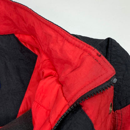 【中古品】【メンズ】 STARTER NBA CHICAGO BULLS アノラックプルオーバージャケット 90s シカゴ・ブルズ ブランド 古着 142-260404-gm-20-fuz サイズ：XL カラー：ブラック レッド 万代Net店