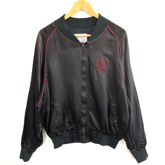 【中古品】【メンズ】 THE JACKET FACTORY SATIN JACKET サテンジャケット ブランド 古着 145-260103-gm-08-fuz サイズ：XXL カラー：ブラック 万代Net店