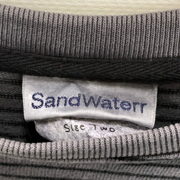 【中古品】【メンズ】 SANDWATER SW-C0206 ORGANIZED TEE SS BORDER 9oz 半袖Tシャツ カットソー トップス ブランド 古着 140-250927-gm-12-fuz サイズ：2 カラー：グレー 万代Net店