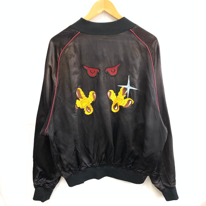 【中古品】【メンズ】 THE JACKET FACTORY SATIN JACKET サテンジャケット ブランド 古着 145-260103-gm-08-fuz サイズ：XXL カラー：ブラック 万代Net店