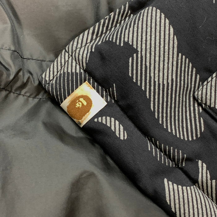 【中古品】【メンズ】 A BATHING APE アベイシングエイプ DOWN JACKET ダウンジャケット ブランド 古着 142-251220-gm-27-fuz サイズ：XL カラー：ブラック 万代Net店