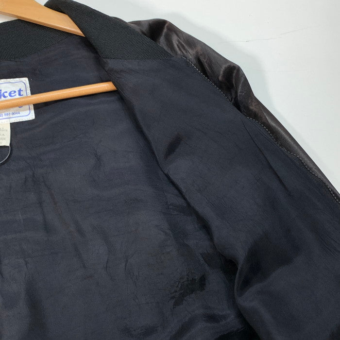 【中古品】【メンズ】 THE JACKET FACTORY SATIN JACKET サテンジャケット ブランド 古着 145-260103-gm-08-fuz サイズ：XXL カラー：ブラック 万代Net店