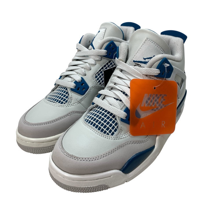 【中古美品】【レディース】 NIKE ナイキ HF4281-141 GS AIR JORDAN 4 RETRO "INDUSTRIAL BLUE" エアジョーダン 4 スニーカー 166-251221-gm-05-fuz サイズ：23.5cm カラー：ホワイト ブルー 万代Net店