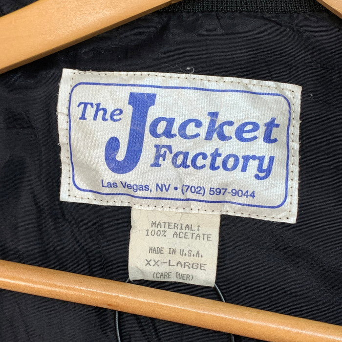 【中古品】【メンズ】 THE JACKET FACTORY SATIN JACKET サテンジャケット ブランド 古着 145-260103-gm-08-fuz サイズ：XXL カラー：ブラック 万代Net店