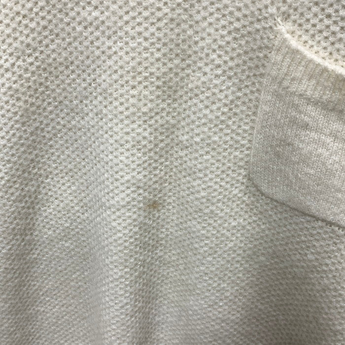 【中古品】【メンズ】 FRED PERRY フレッドペリー PIQUE KNIT JUMPER ニット セーター トップス ブランド 古着 140-250921-gm-24-fuz サイズ：M カラー：ホワイト 万代Net店