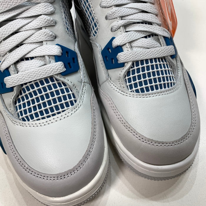 【中古美品】【レディース】 NIKE ナイキ HF4281-141 GS AIR JORDAN 4 RETRO "INDUSTRIAL BLUE" エアジョーダン 4 スニーカー 166-251221-gm-05-fuz サイズ：23.5cm カラー：ホワイト ブルー 万代Net店