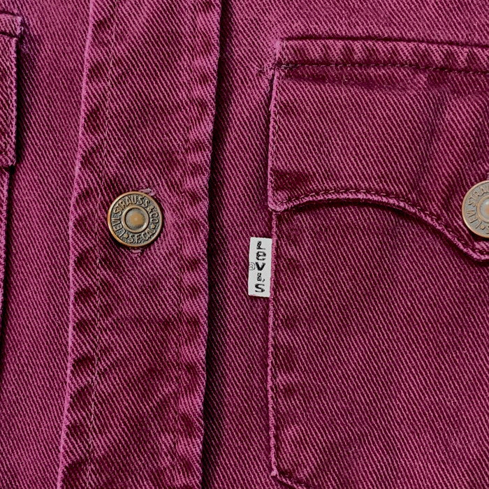 【中古品】【メンズ】 Levi's リーバイス デニムジャケット ブランド 古着 145-260110-gm-06-fuz サイズ：M カラー：ワインレッド 万代Net店