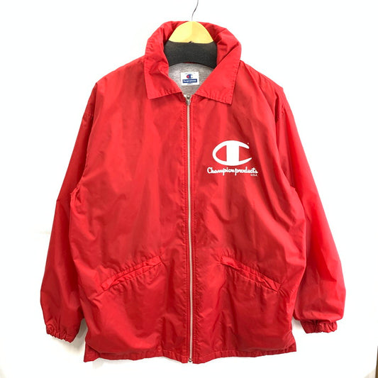 【中古品】【メンズ】 Champion チャンピオン コーチジャケット アウター ブランド 古着 145-260103-gm-11-fuz サイズ：L カラー：レッド 万代Net店