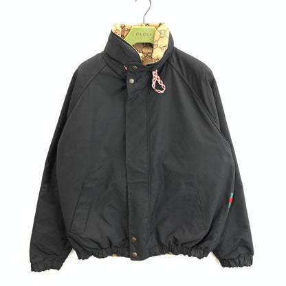 【中古品】【メンズ】 GUCCI グッチ 722511 ZALX2 REVERSIBLE GG CANVAS JACKET リバーシブルGGキャンバスジャケット アウター ブランド 古着 141-260124-gm-06-fuz サイズ：48 カラー：ブラック ベージュ 万代Net店