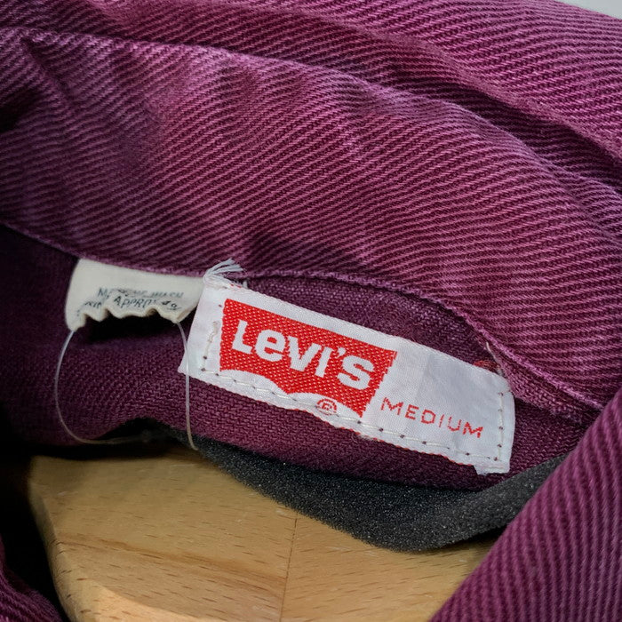 【中古品】【メンズ】 Levi's リーバイス デニムジャケット ブランド 古着 145-260110-gm-06-fuz サイズ：M カラー：ワインレッド 万代Net店