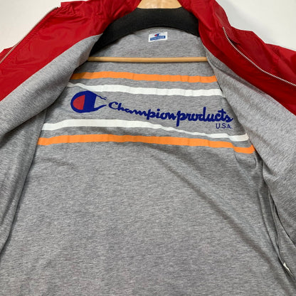 【中古品】【メンズ】 Champion チャンピオン コーチジャケット アウター ブランド 古着 145-260103-gm-11-fuz サイズ：L カラー：レッド 万代Net店