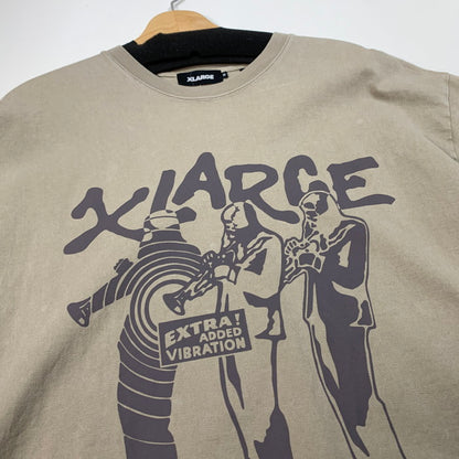 【中古品】【メンズ】 XLARGE エクストララージ 101243011015 VIBRATION CUT OFF S/S TEE カットオフ 半袖Tシャツ ブランド 古着 142-251115-gm-40-fuz サイズ：M カラー：ベージュ 万代Net店