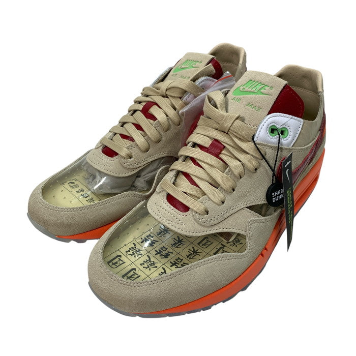 【中古美品】【メンズ】 NIKE ナイキ CLOT DD1870-100 AIR MAX 1 "KISS OF DEATH" エアマックス 1 スニーカー 160-250510-gm-09-fuz サイズ：27cm カラー：ベージュ 万代Net店